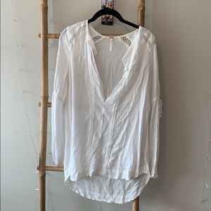 white blouse/cover up